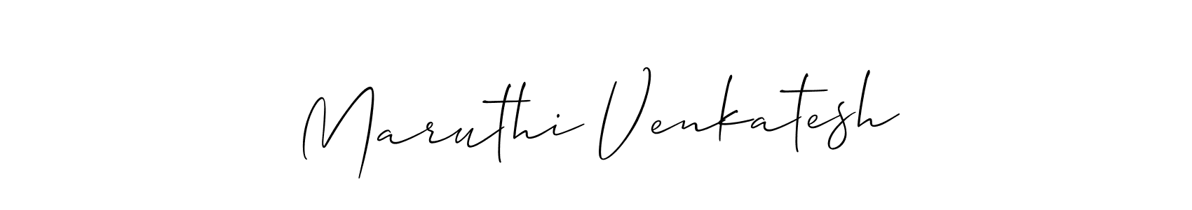 Allison_Script is a professional signature style that is perfect for those who want to add a touch of class to their signature. It is also a great choice for those who want to make their signature more unique. Get Maruthi Venkatesh name to fancy signature for free. Maruthi Venkatesh signature style 2 images and pictures png
