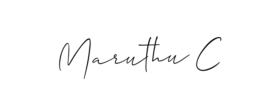 Make a beautiful signature design for name Maruthu C. With this signature (Allison_Script) style, you can create a handwritten signature for free. Maruthu C signature style 2 images and pictures png