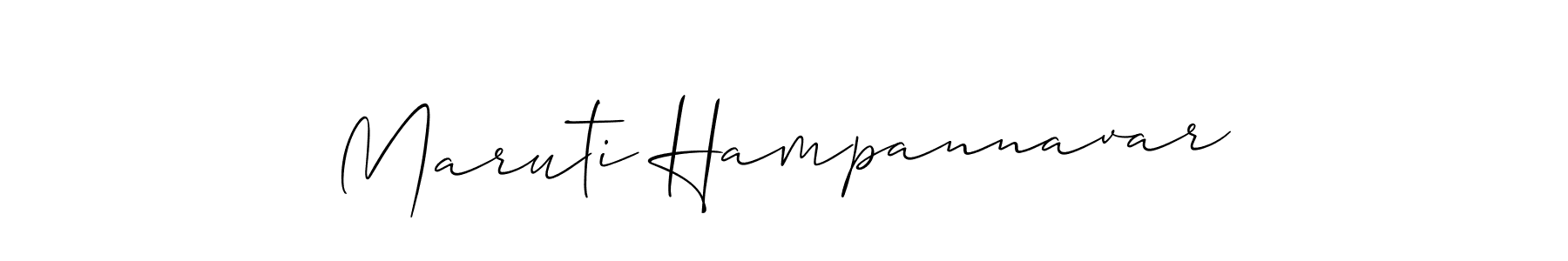 How to make Maruti Hampannavar name signature. Use Allison_Script style for creating short signs online. This is the latest handwritten sign. Maruti Hampannavar signature style 2 images and pictures png