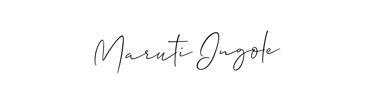 Use a signature maker to create a handwritten signature online. With this signature software, you can design (Allison_Script) your own signature for name Maruti Ingole. Maruti Ingole signature style 2 images and pictures png