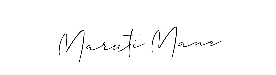 Make a beautiful signature design for name Maruti Mane. With this signature (Allison_Script) style, you can create a handwritten signature for free. Maruti Mane signature style 2 images and pictures png