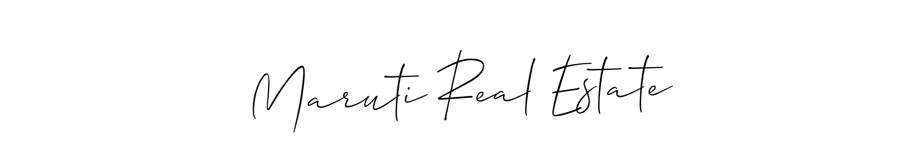 Maruti Real Estate stylish signature style. Best Handwritten Sign (Allison_Script) for my name. Handwritten Signature Collection Ideas for my name Maruti Real Estate. Maruti Real Estate signature style 2 images and pictures png