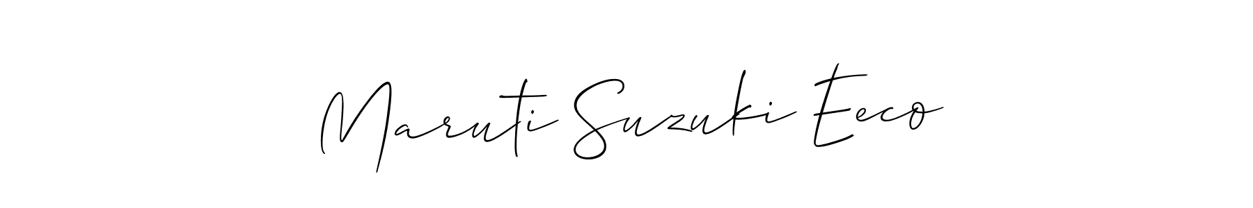 Allison_Script is a professional signature style that is perfect for those who want to add a touch of class to their signature. It is also a great choice for those who want to make their signature more unique. Get Maruti Suzuki Eeco name to fancy signature for free. Maruti Suzuki Eeco signature style 2 images and pictures png