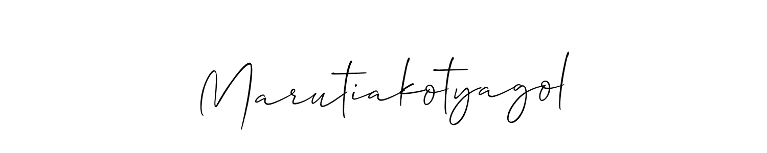 The best way (Allison_Script) to make a short signature is to pick only two or three words in your name. The name Marutiakotyagol include a total of six letters. For converting this name. Marutiakotyagol signature style 2 images and pictures png