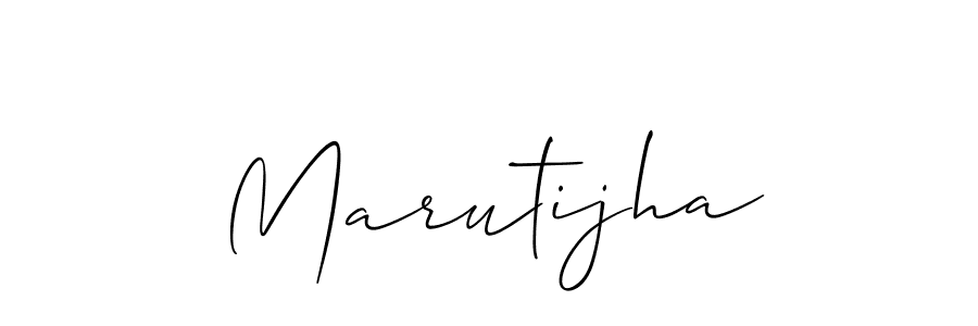 Design your own signature with our free online signature maker. With this signature software, you can create a handwritten (Allison_Script) signature for name Marutijha. Marutijha signature style 2 images and pictures png