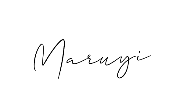 You should practise on your own different ways (Allison_Script) to write your name (Maruyi) in signature. don't let someone else do it for you. Maruyi signature style 2 images and pictures png