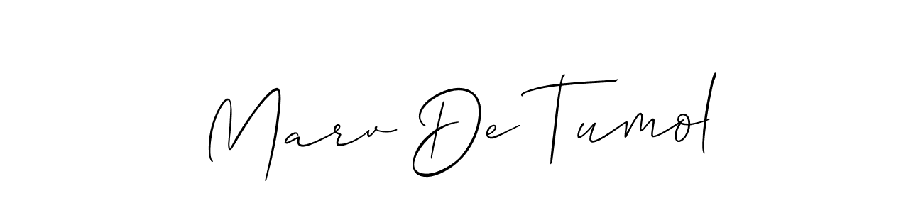 How to make Marv De Tumol signature? Allison_Script is a professional autograph style. Create handwritten signature for Marv De Tumol name. Marv De Tumol signature style 2 images and pictures png