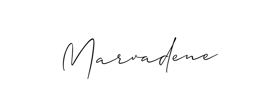 How to make Marvadene signature? Allison_Script is a professional autograph style. Create handwritten signature for Marvadene name. Marvadene signature style 2 images and pictures png