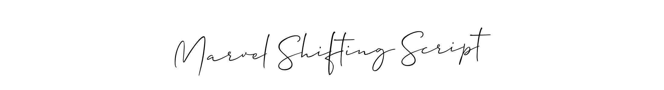 Check out images of Autograph of Marvel Shifting Script name. Actor Marvel Shifting Script Signature Style. Allison_Script is a professional sign style online. Marvel Shifting Script signature style 2 images and pictures png