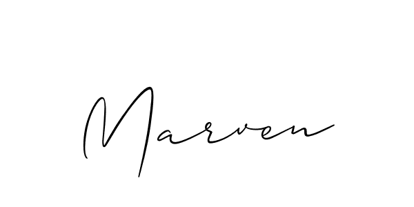 Create a beautiful signature design for name Marven. With this signature (Allison_Script) fonts, you can make a handwritten signature for free. Marven signature style 2 images and pictures png