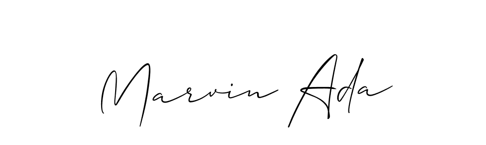 How to make Marvin Ada name signature. Use Allison_Script style for creating short signs online. This is the latest handwritten sign. Marvin Ada signature style 2 images and pictures png