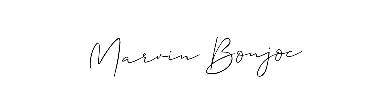 You should practise on your own different ways (Allison_Script) to write your name (Marvin Bonjoc) in signature. don't let someone else do it for you. Marvin Bonjoc signature style 2 images and pictures png