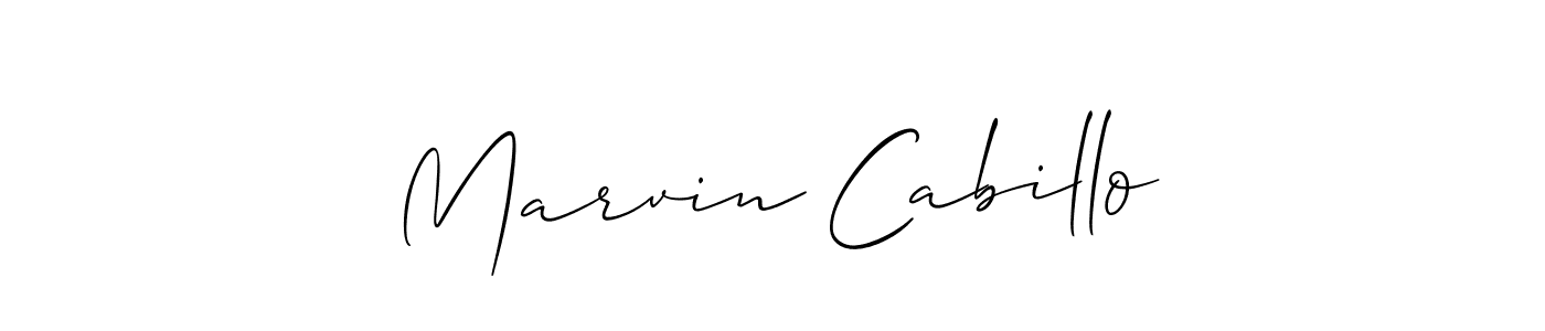 Use a signature maker to create a handwritten signature online. With this signature software, you can design (Allison_Script) your own signature for name Marvin Cabillo. Marvin Cabillo signature style 2 images and pictures png