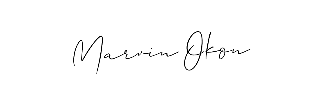 Also we have Marvin Okon name is the best signature style. Create professional handwritten signature collection using Allison_Script autograph style. Marvin Okon signature style 2 images and pictures png