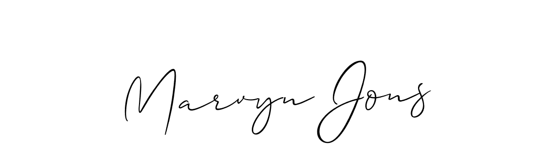 The best way (Allison_Script) to make a short signature is to pick only two or three words in your name. The name Marvyn Jons include a total of six letters. For converting this name. Marvyn Jons signature style 2 images and pictures png