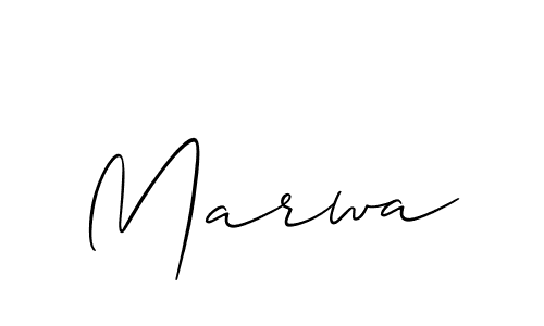 Also we have Marwa name is the best signature style. Create professional handwritten signature collection using Allison_Script autograph style. Marwa signature style 2 images and pictures png