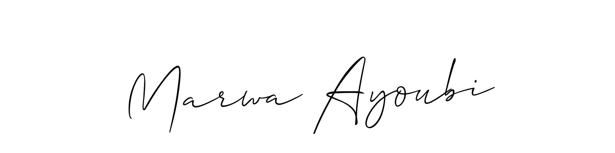 Best and Professional Signature Style for Marwa Ayoubi. Allison_Script Best Signature Style Collection. Marwa Ayoubi signature style 2 images and pictures png