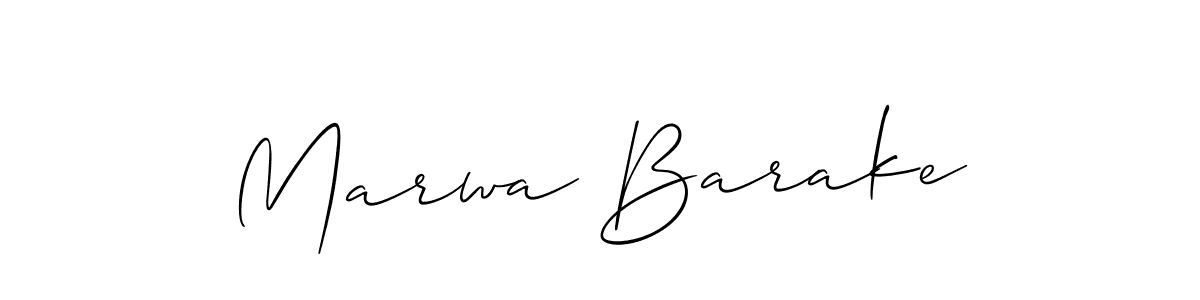 Also You can easily find your signature by using the search form. We will create Marwa Barake name handwritten signature images for you free of cost using Allison_Script sign style. Marwa Barake signature style 2 images and pictures png