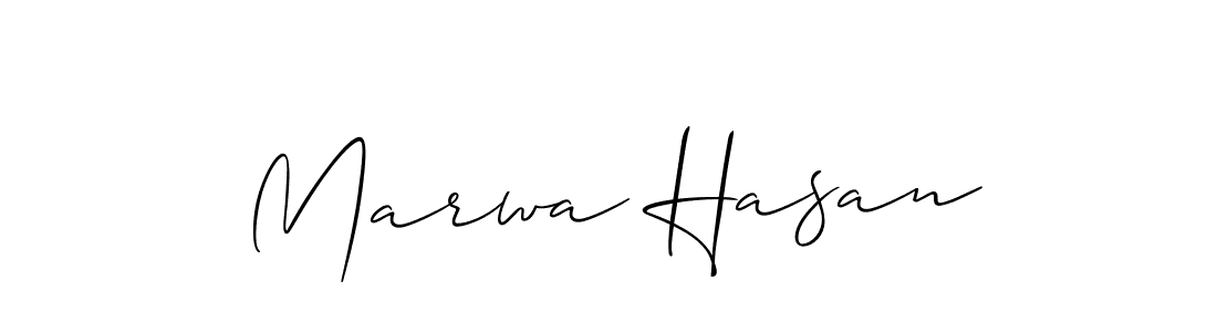 It looks lik you need a new signature style for name Marwa Hasan. Design unique handwritten (Allison_Script) signature with our free signature maker in just a few clicks. Marwa Hasan signature style 2 images and pictures png