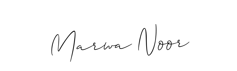Also You can easily find your signature by using the search form. We will create Marwa Noor name handwritten signature images for you free of cost using Allison_Script sign style. Marwa Noor signature style 2 images and pictures png