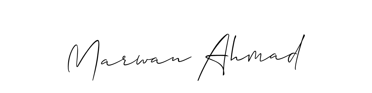 if you are searching for the best signature style for your name Marwan Ahmad. so please give up your signature search. here we have designed multiple signature styles  using Allison_Script. Marwan Ahmad signature style 2 images and pictures png
