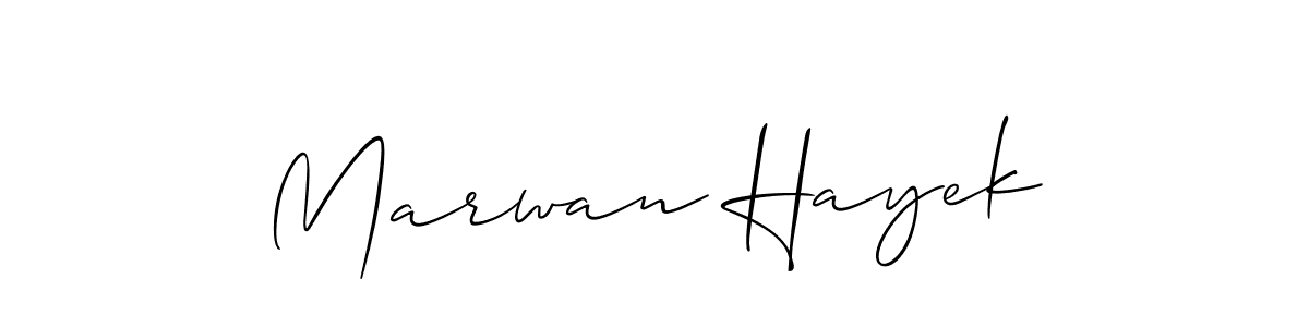 Allison_Script is a professional signature style that is perfect for those who want to add a touch of class to their signature. It is also a great choice for those who want to make their signature more unique. Get Marwan Hayek name to fancy signature for free. Marwan Hayek signature style 2 images and pictures png