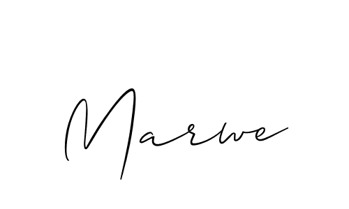 Create a beautiful signature design for name Marwe. With this signature (Allison_Script) fonts, you can make a handwritten signature for free. Marwe signature style 2 images and pictures png