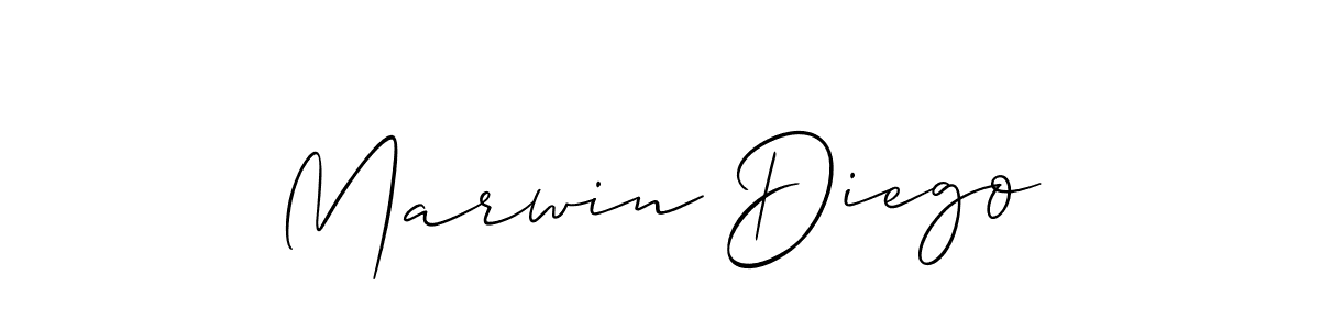 Similarly Allison_Script is the best handwritten signature design. Signature creator online .You can use it as an online autograph creator for name Marwin Diego. Marwin Diego signature style 2 images and pictures png