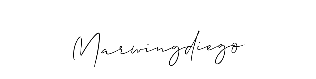 Design your own signature with our free online signature maker. With this signature software, you can create a handwritten (Allison_Script) signature for name Marwingdiego. Marwingdiego signature style 2 images and pictures png