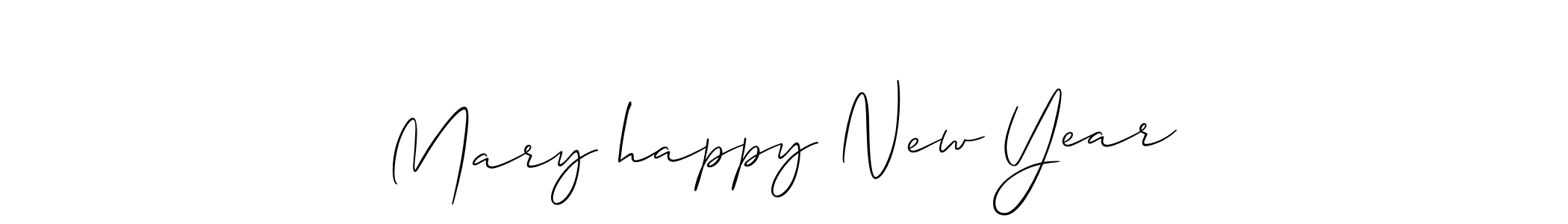 How to make Mary，happy New Year signature? Allison_Script is a professional autograph style. Create handwritten signature for Mary，happy New Year name. Mary，happy New Year signature style 2 images and pictures png