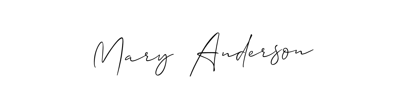 Also we have Mary  Anderson name is the best signature style. Create professional handwritten signature collection using Allison_Script autograph style. Mary  Anderson signature style 2 images and pictures png