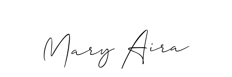 Make a beautiful signature design for name Mary Aira. With this signature (Allison_Script) style, you can create a handwritten signature for free. Mary Aira signature style 2 images and pictures png