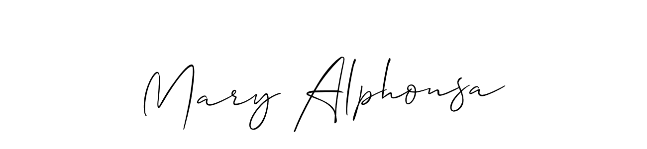 Mary Alphonsa stylish signature style. Best Handwritten Sign (Allison_Script) for my name. Handwritten Signature Collection Ideas for my name Mary Alphonsa. Mary Alphonsa signature style 2 images and pictures png