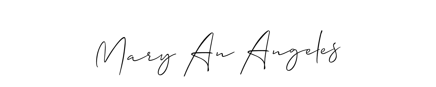 It looks lik you need a new signature style for name Mary An Angeles. Design unique handwritten (Allison_Script) signature with our free signature maker in just a few clicks. Mary An Angeles signature style 2 images and pictures png