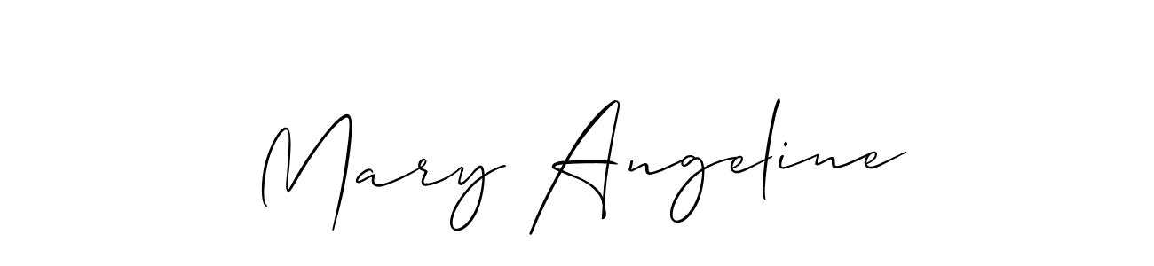 Create a beautiful signature design for name Mary Angeline. With this signature (Allison_Script) fonts, you can make a handwritten signature for free. Mary Angeline signature style 2 images and pictures png