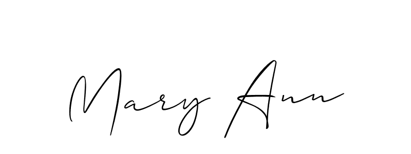 Design your own signature with our free online signature maker. With this signature software, you can create a handwritten (Allison_Script) signature for name Mary Ann. Mary Ann signature style 2 images and pictures png