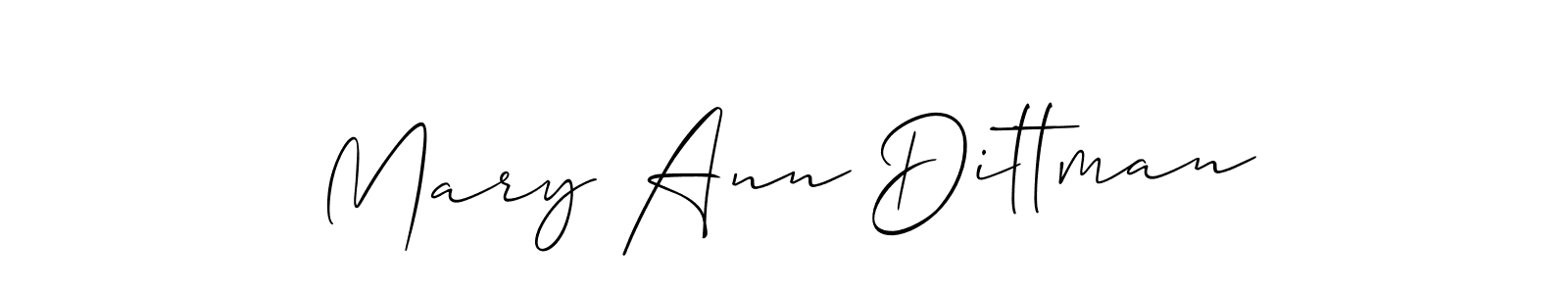 You should practise on your own different ways (Allison_Script) to write your name (Mary Ann Dittman) in signature. don't let someone else do it for you. Mary Ann Dittman signature style 2 images and pictures png