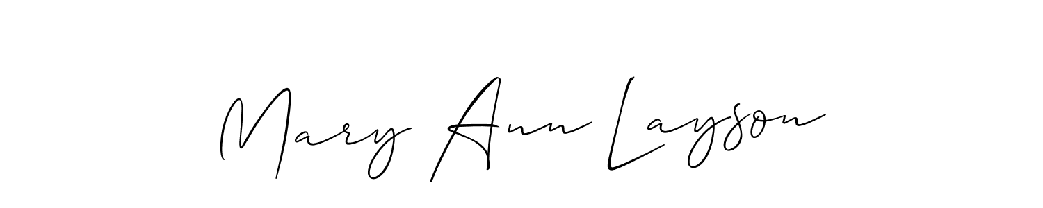 if you are searching for the best signature style for your name Mary Ann Layson. so please give up your signature search. here we have designed multiple signature styles  using Allison_Script. Mary Ann Layson signature style 2 images and pictures png
