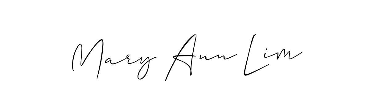 Make a beautiful signature design for name Mary Ann Lim. With this signature (Allison_Script) style, you can create a handwritten signature for free. Mary Ann Lim signature style 2 images and pictures png