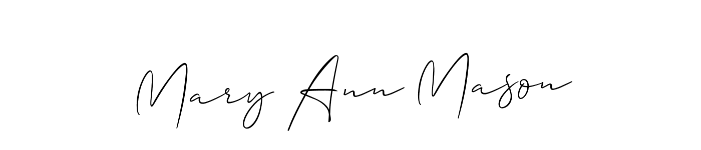 Create a beautiful signature design for name Mary Ann Mason. With this signature (Allison_Script) fonts, you can make a handwritten signature for free. Mary Ann Mason signature style 2 images and pictures png