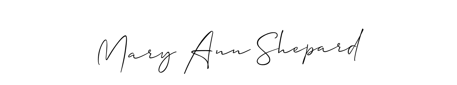Similarly Allison_Script is the best handwritten signature design. Signature creator online .You can use it as an online autograph creator for name Mary Ann Shepard. Mary Ann Shepard signature style 2 images and pictures png