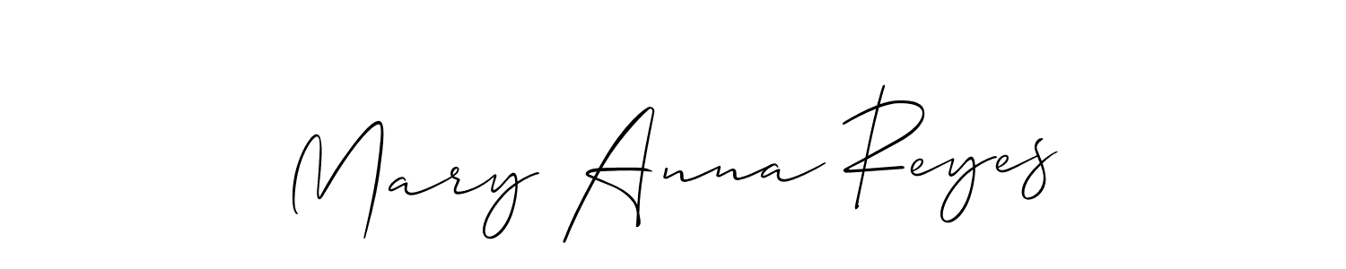 Create a beautiful signature design for name Mary Anna Reyes. With this signature (Allison_Script) fonts, you can make a handwritten signature for free. Mary Anna Reyes signature style 2 images and pictures png