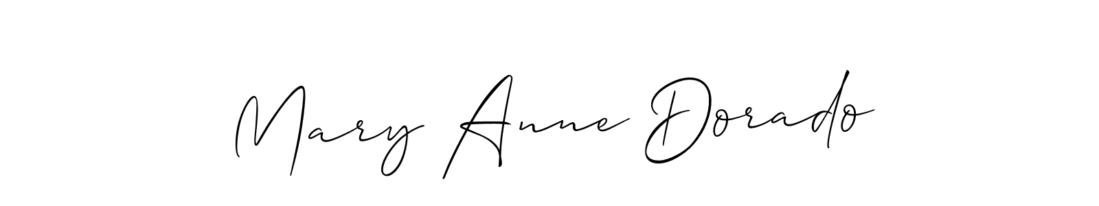 The best way (Allison_Script) to make a short signature is to pick only two or three words in your name. The name Mary Anne Dorado include a total of six letters. For converting this name. Mary Anne Dorado signature style 2 images and pictures png