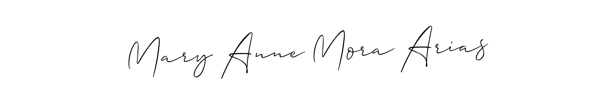 Mary Anne Mora Arias stylish signature style. Best Handwritten Sign (Allison_Script) for my name. Handwritten Signature Collection Ideas for my name Mary Anne Mora Arias. Mary Anne Mora Arias signature style 2 images and pictures png