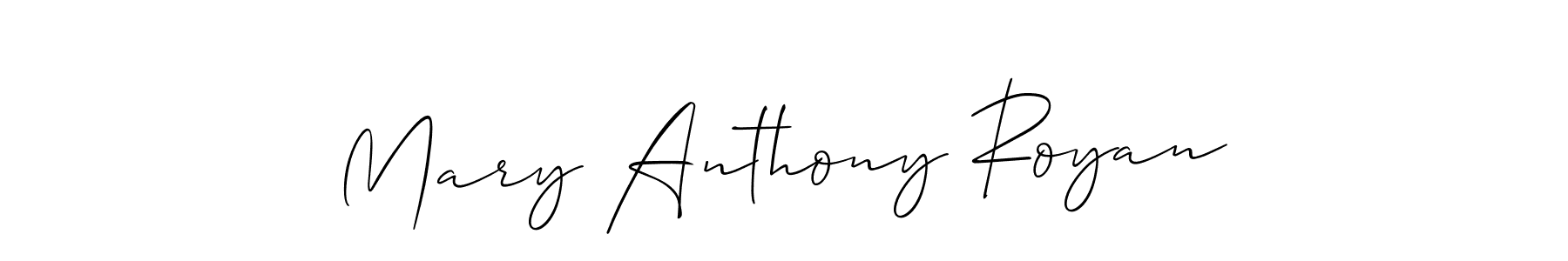 How to make Mary Anthony Royan name signature. Use Allison_Script style for creating short signs online. This is the latest handwritten sign. Mary Anthony Royan signature style 2 images and pictures png