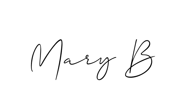 It looks lik you need a new signature style for name Mary B. Design unique handwritten (Allison_Script) signature with our free signature maker in just a few clicks. Mary B signature style 2 images and pictures png