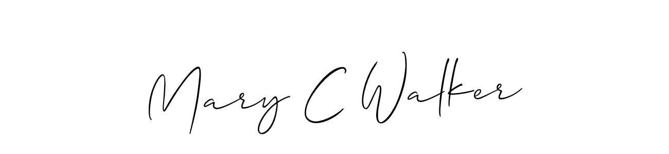 Design your own signature with our free online signature maker. With this signature software, you can create a handwritten (Allison_Script) signature for name Mary C Walker. Mary C Walker signature style 2 images and pictures png