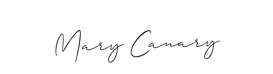Mary Canary stylish signature style. Best Handwritten Sign (Allison_Script) for my name. Handwritten Signature Collection Ideas for my name Mary Canary. Mary Canary signature style 2 images and pictures png