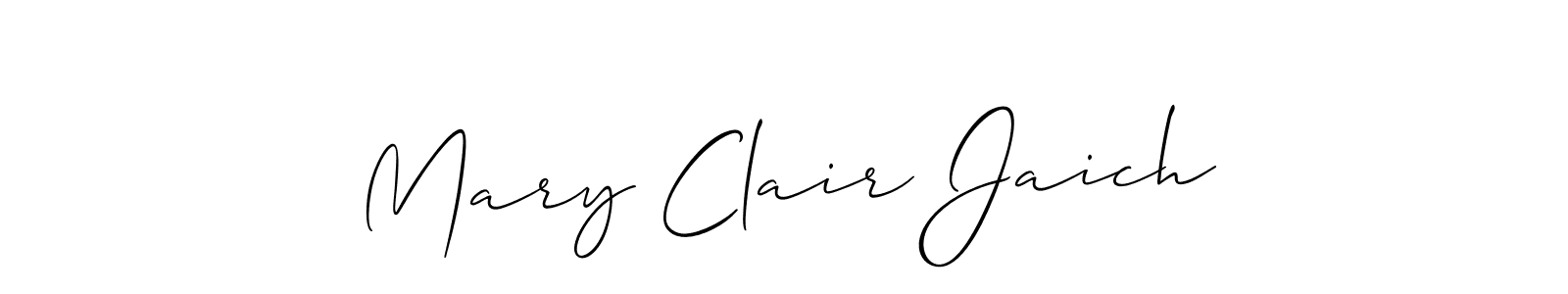 How to make Mary Clair Jaich signature? Allison_Script is a professional autograph style. Create handwritten signature for Mary Clair Jaich name. Mary Clair Jaich signature style 2 images and pictures png