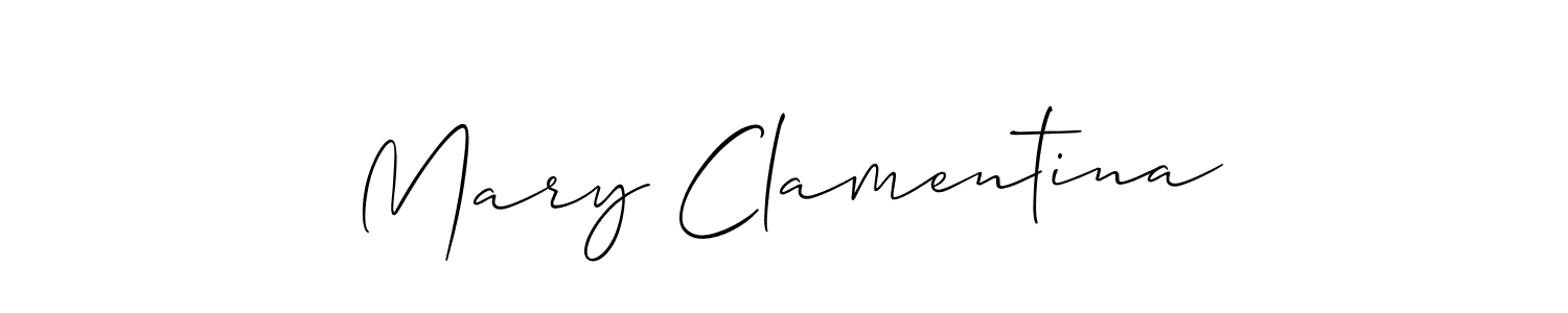 Also we have Mary Clamentina name is the best signature style. Create professional handwritten signature collection using Allison_Script autograph style. Mary Clamentina signature style 2 images and pictures png
